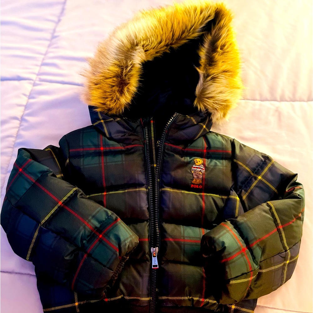 Unisex Ralph Lauren polo puffer coat for toddler